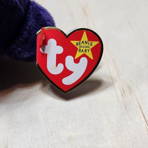 Vintage Ty "Princess Diana" Beanie Baby Bear 1997 PE Pellets Purple 472 - Picture 3 of 9